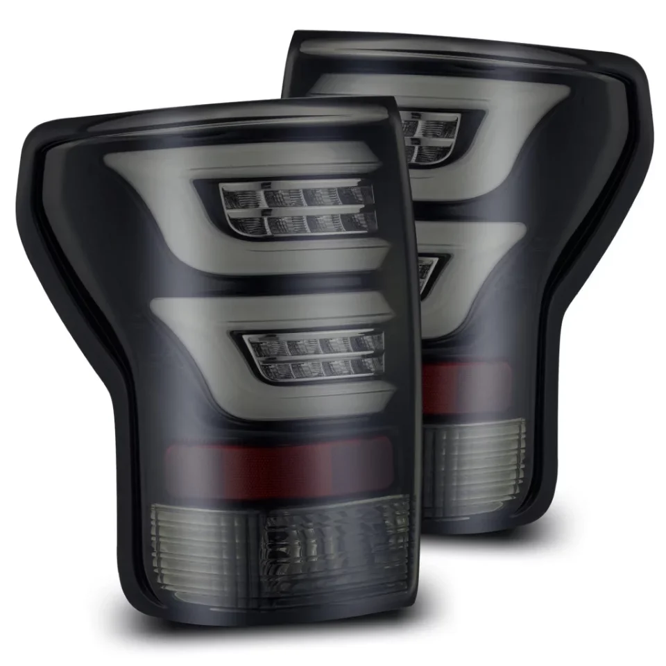 Long-Lasting AlphaRex For Toyota Tundra 2007-2013 LED Tail Lights PRO-Series | Jet Black | 670010
