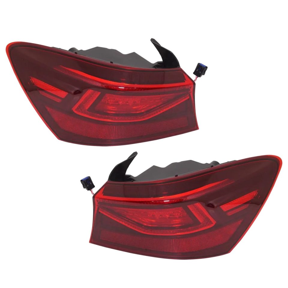 Core Tail Light Set For 2019-2021 Kia Forte Left and Right Outer Red Lens LED