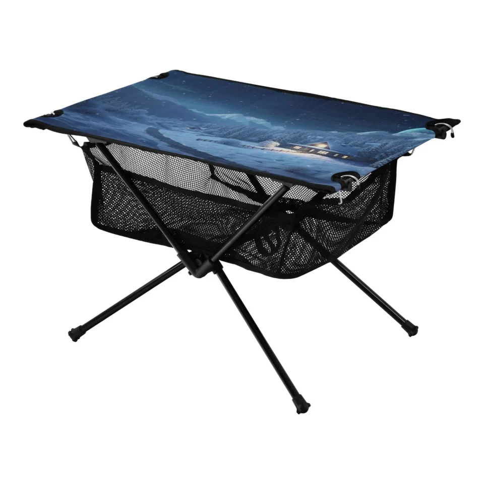 Pure Cleaning Winter Snow Camping Folding Table Portable Beach Table with Storage Bag Compact Picnic Table for Outdoor Travel Fishing BBQ