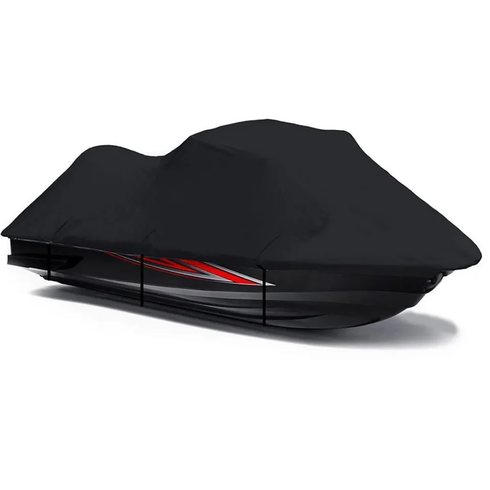 Outdoor BLACK TOP OF THE LINE JET SKI Cover Compatible for Sea Doo Sea-Doo Bombardier 2001 2002 2003 GTS Jet Ski Cover