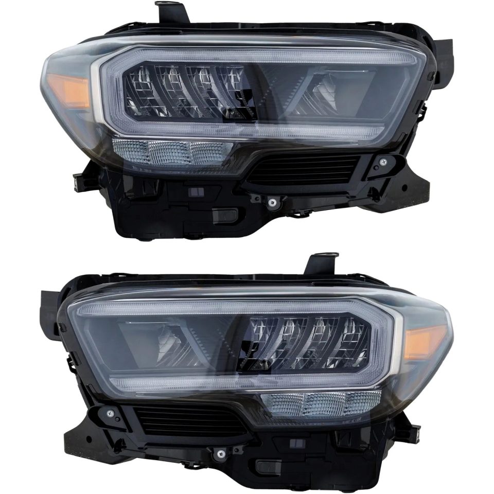 Select Pair Headlights Driving Head lights Headlamps Set of 2 Driver & Passenger Side