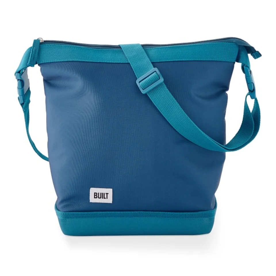 Essential Built Lex Insulated Lunch Bag with Shoulder Strap in Navy