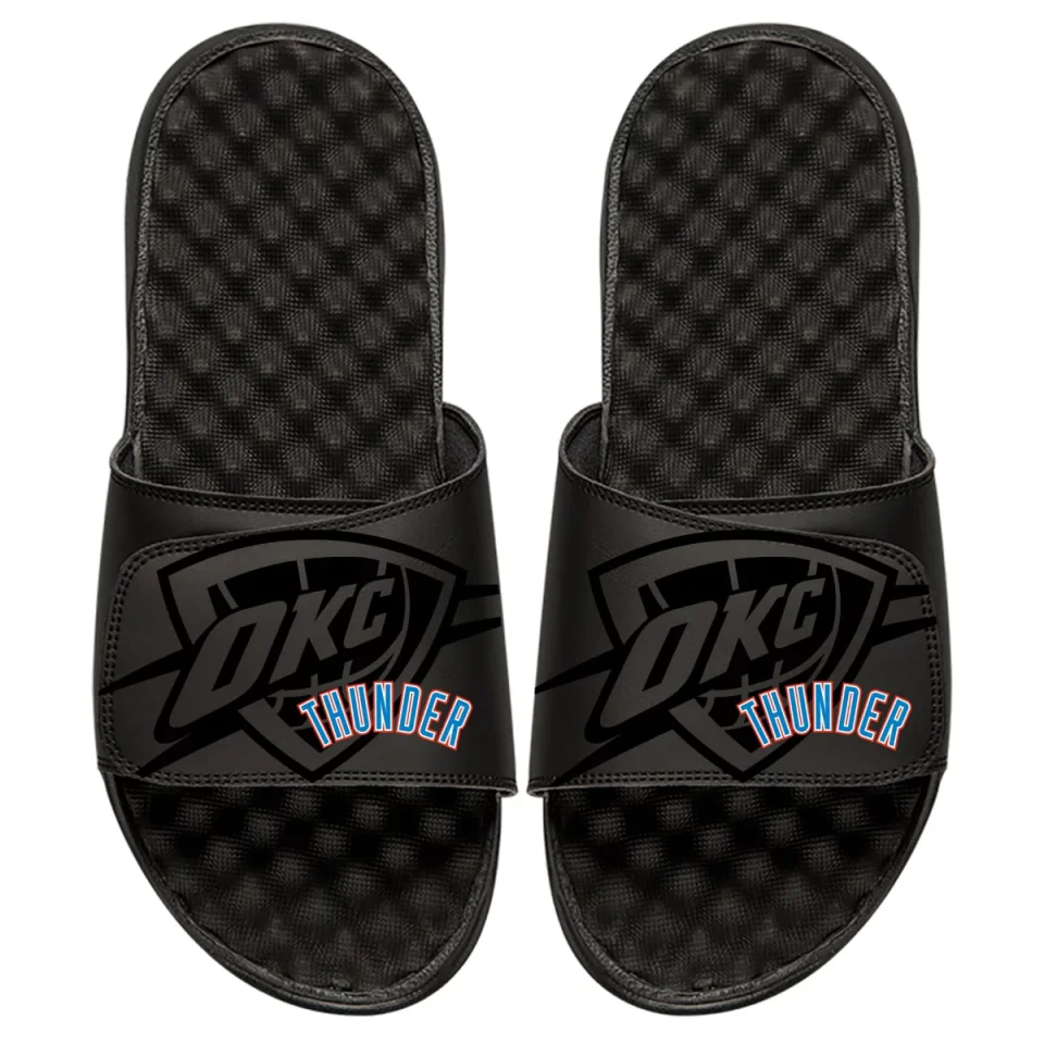Safe Polished Men's ISlide Black Oklahoma City Thunder Tonal Pop Slide Sandals