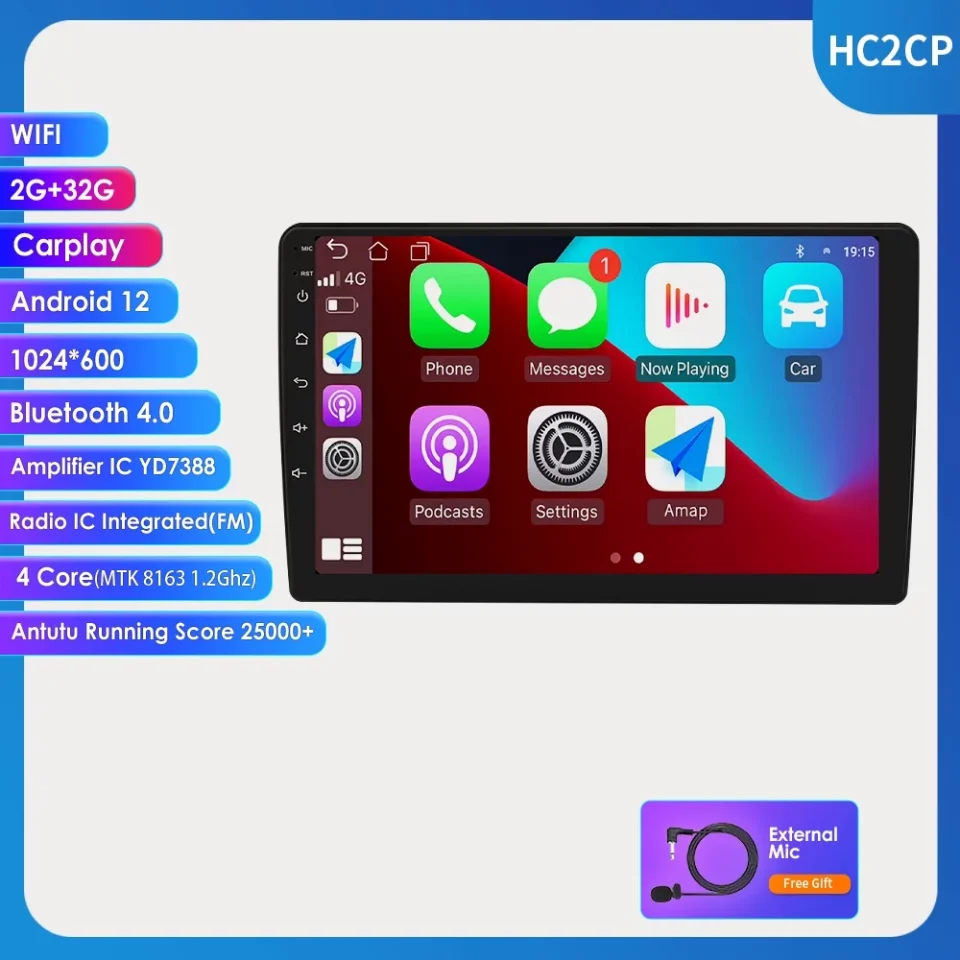 Durable 10.1 Touch Screen Android 12 Carplay 32GB Wifi GPS Car Stereo Radio For Chevrolet Silverado Tahoe Express Impala/ GMC Acadia Sierra Yukon