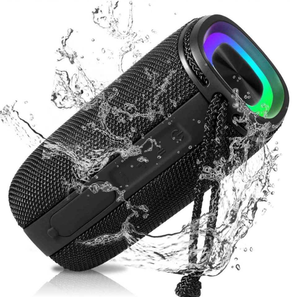 Kitchen UrbanX Scorpio Series Bluetooth Speaker, IPX5 Waterproof Speakers 360�� HD Surround Sound with Punchy Bass, True Wireless Pairing, BT5.3, Portable Speaker for Edge (2022) - Black
