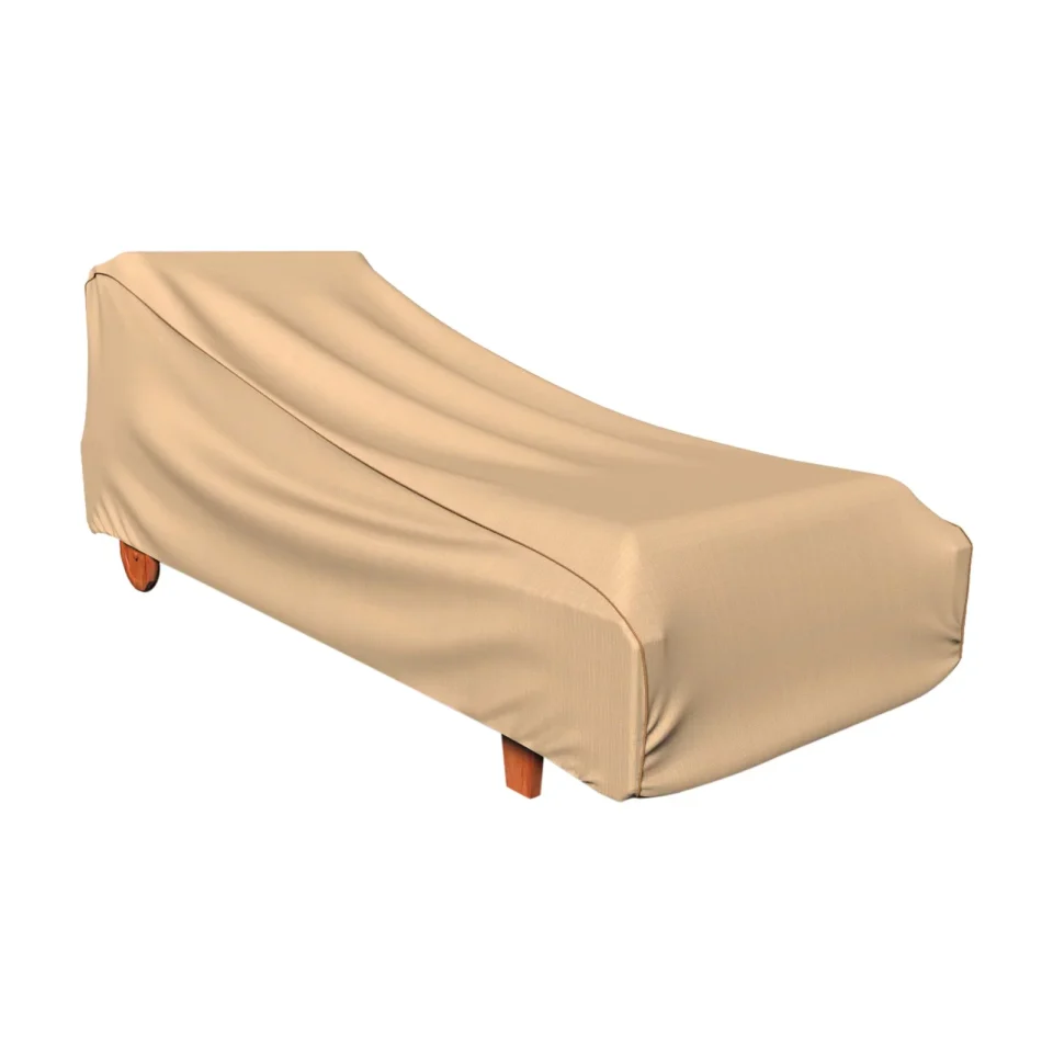 Versatile Budge XLarge Beige Patio Outdoor Chaise Cover, Sedona