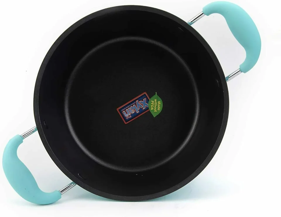 Premium Essential Hamilton Beach Grooved Aqua Finish 4.2QT Dutch Oven HBB107