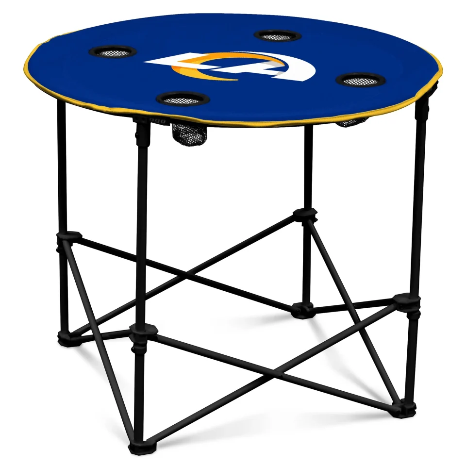 Cleaning Space-Saving LA Rams Navy/White Round Table