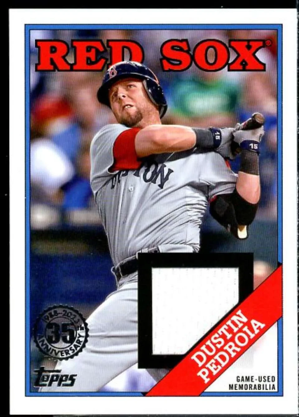 Polished Dustin Pedroia Card 2023 Topps '88 Topps Relics #88RDP