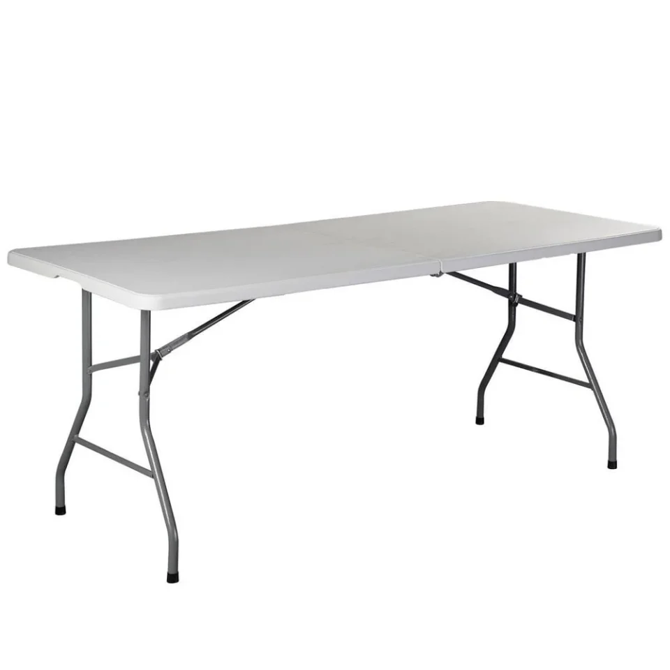 Pure Clear leecrd 6ﾡﾮ Folding Table Portable Plastic Indoor Outdoor Picnic Party Dining Camp Tables
