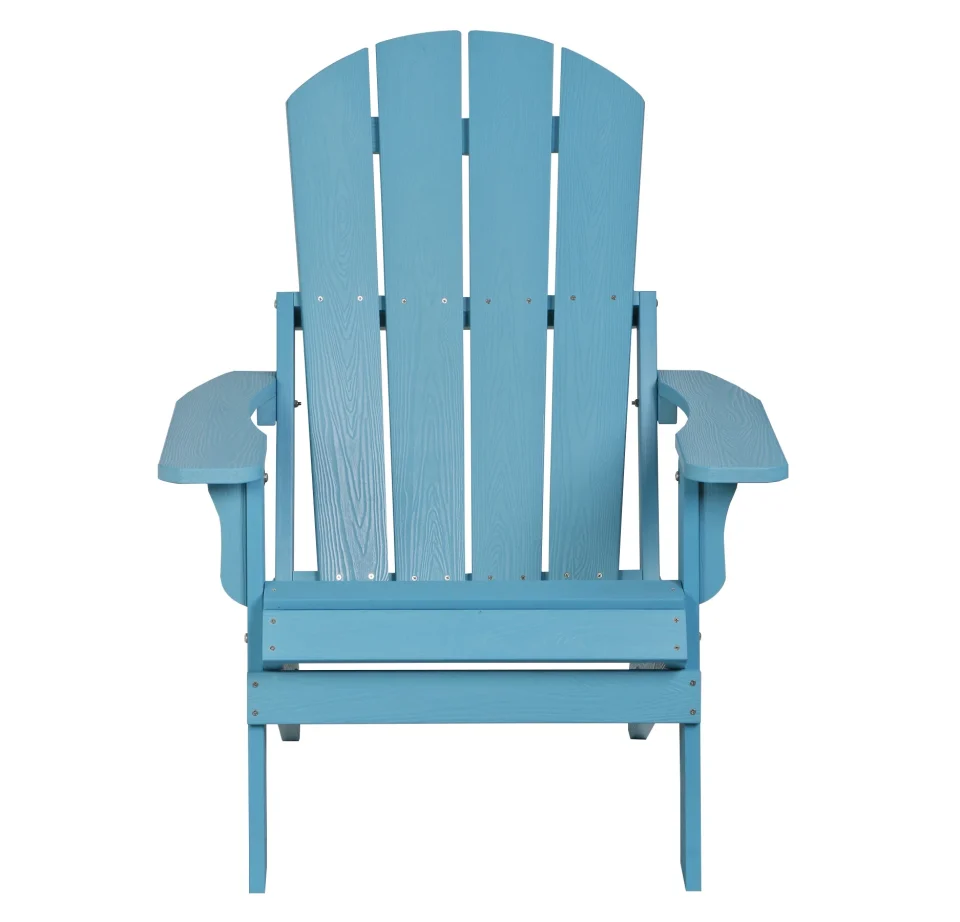 Cleaning HomGarden Folding Plastic Adirondack Chair Weather Resistant for Patio Lawn Outdoor Blue Max.380LBS