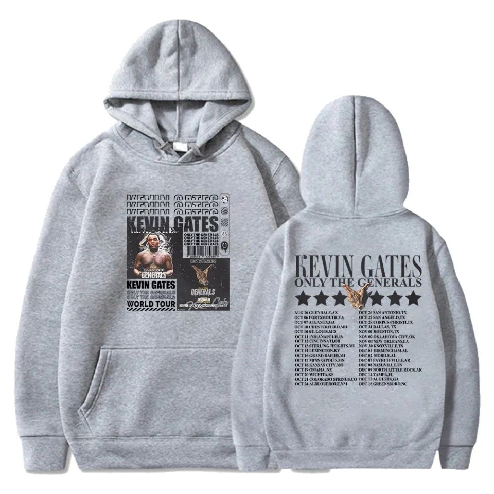 Polished Top-Rated Kevin Gates Only The Generals Hoodie 2023 World Tour Fashion Streetwear Women Men Hooded Sweatshirt