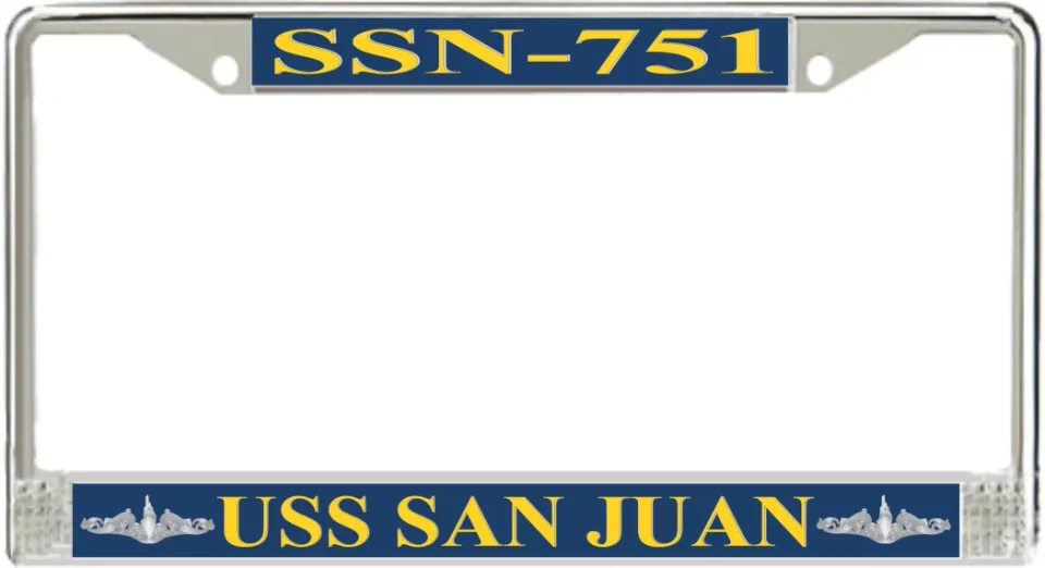 Travel USS San Juan SSN-751 License Plate Frame