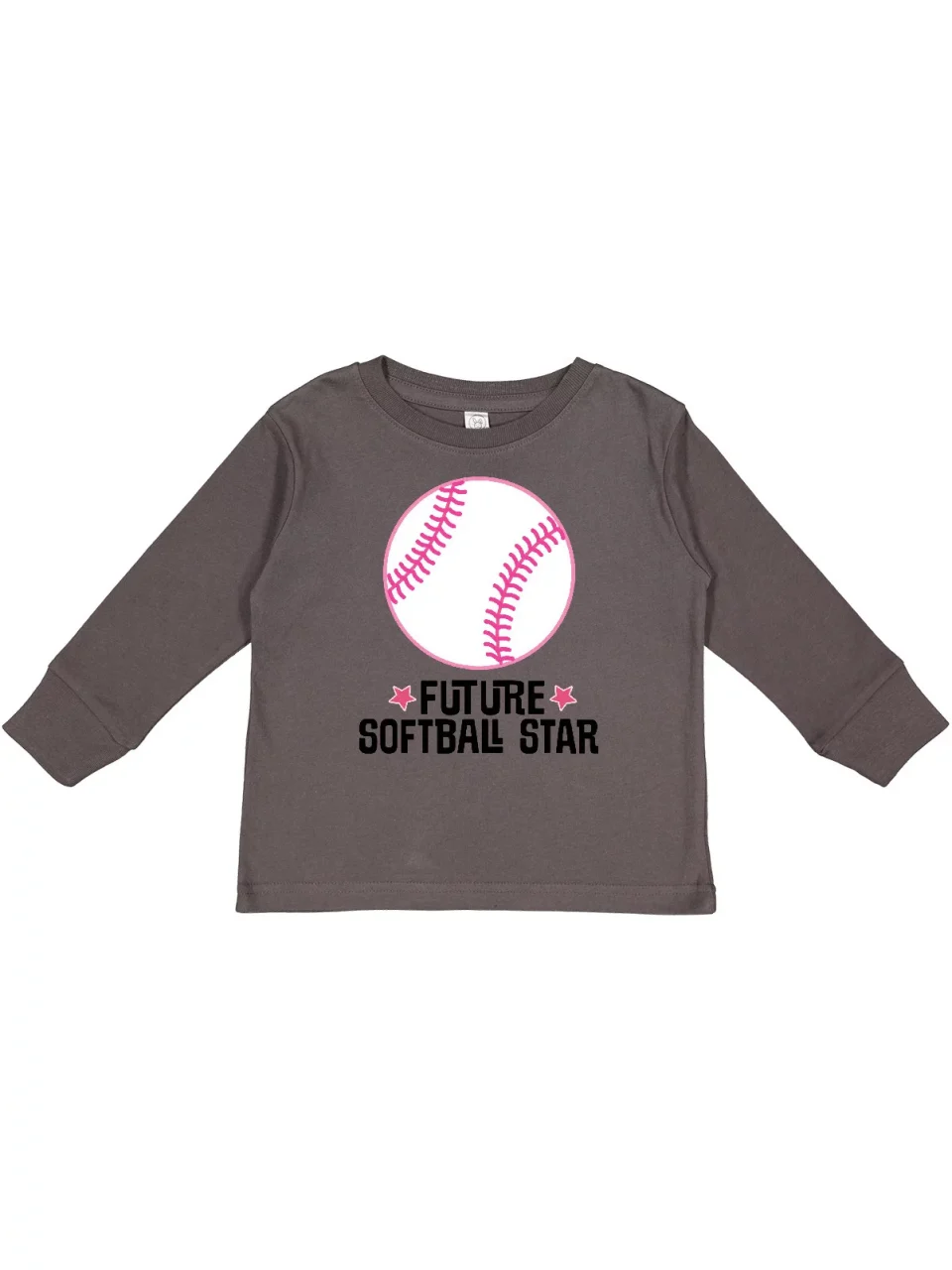Clear Outdoor Inktastic Future Softball Star Sports Girls Long Sleeve Toddler T-Shirt