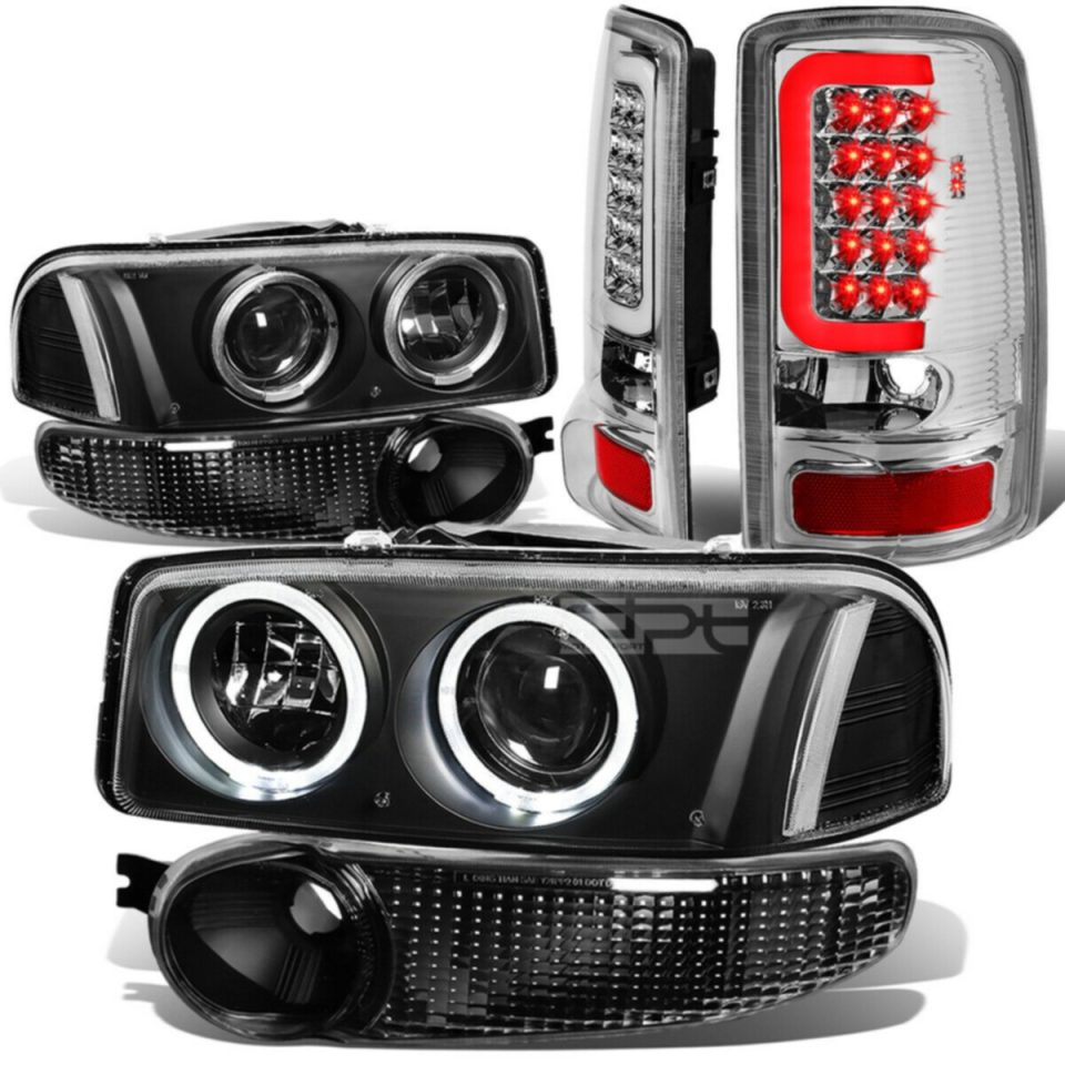 Glossy Outdoor 01+DENALI BLACK HALO PROJECTOR HEADLIGHT+BUMP