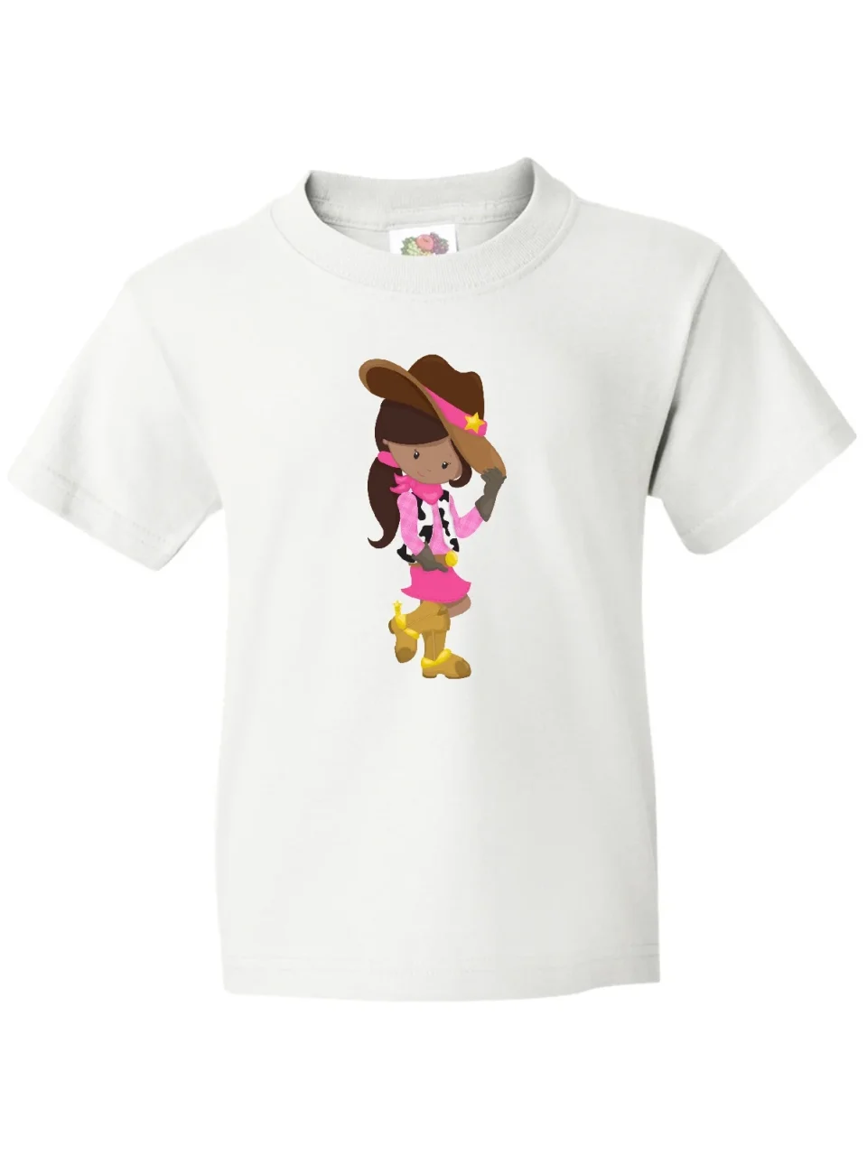 Supreme Inktastic African American Girl, Cowgirl, Sheriff, Western Youth T-Shirt
