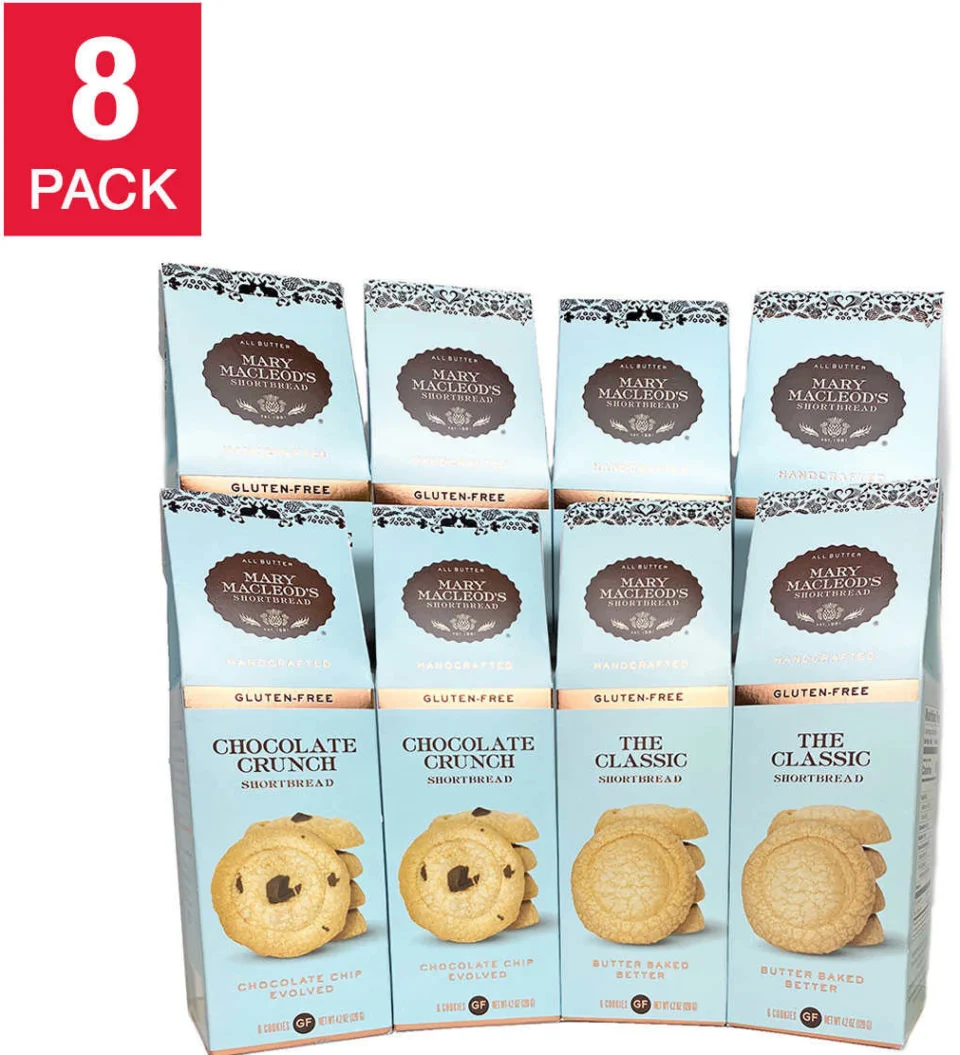 Food-Grade Mary Macleod's Gluten Free Shortbread Cookies Mixed Assortment 8-Pack