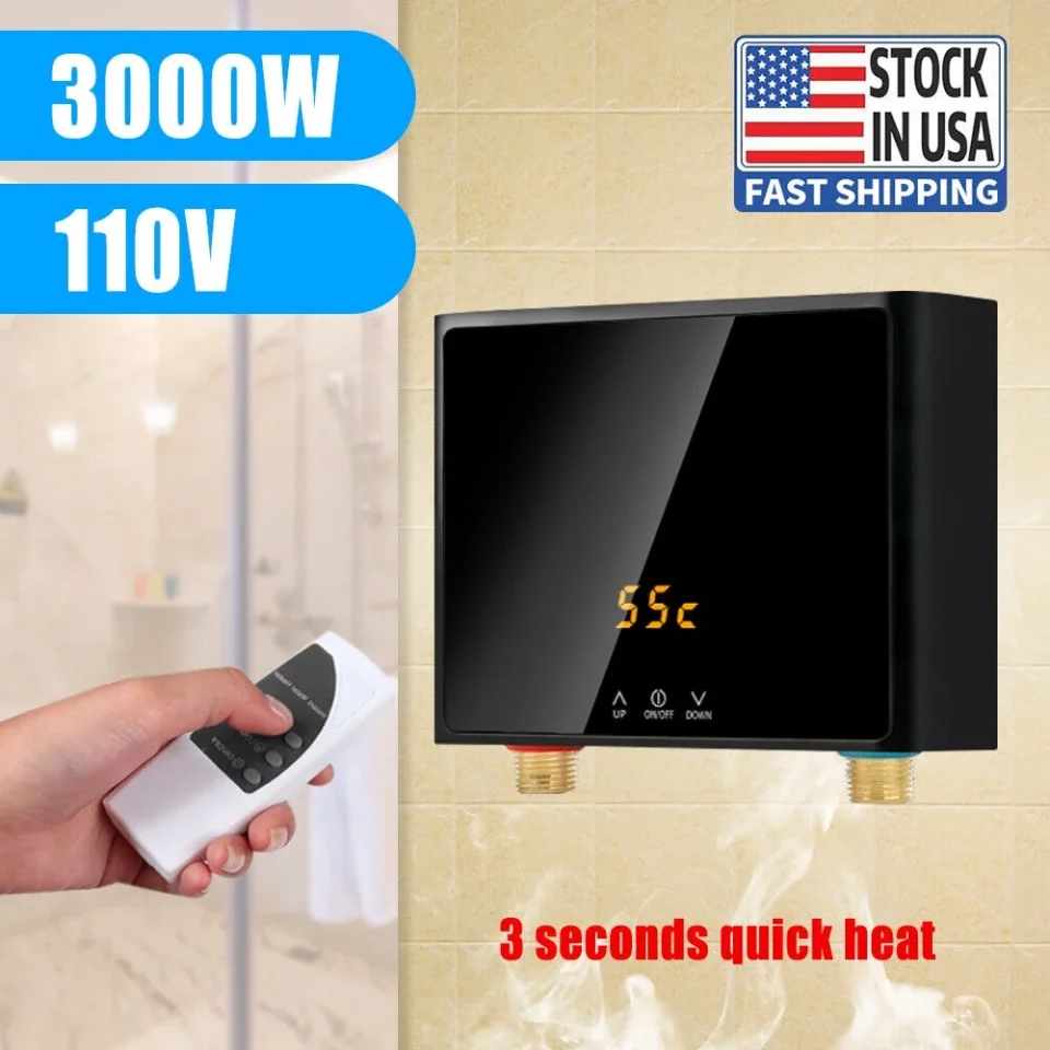 Cleaning JahyShow Mini Electric Tankless Water Heater - 3000W 110V, On-Demand Hot Water - Black