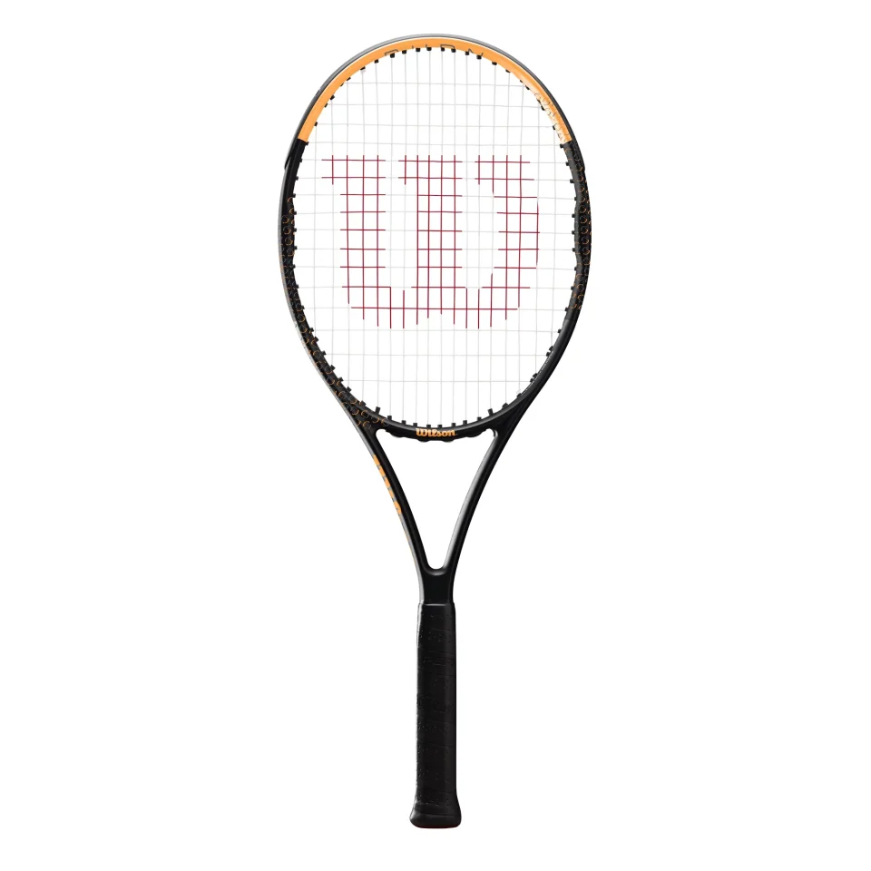 Pure Long-Lasting Wilson Burn Spin 103 Adult Tennis Racket, Grip Size 1, Black/Orange