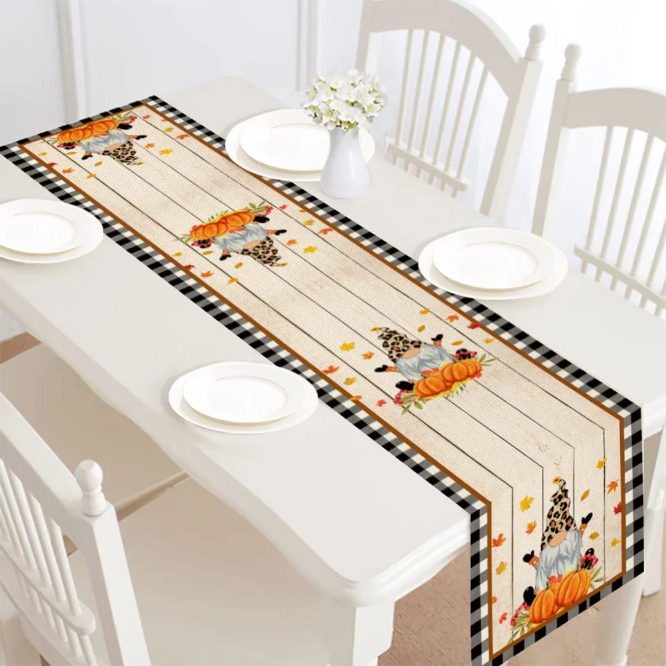 Clear Value Thanksgiving Table Runner Fall Thanksgiving Table Runner For Party For Farmhouse Kitchen Home Dining Coffee Table