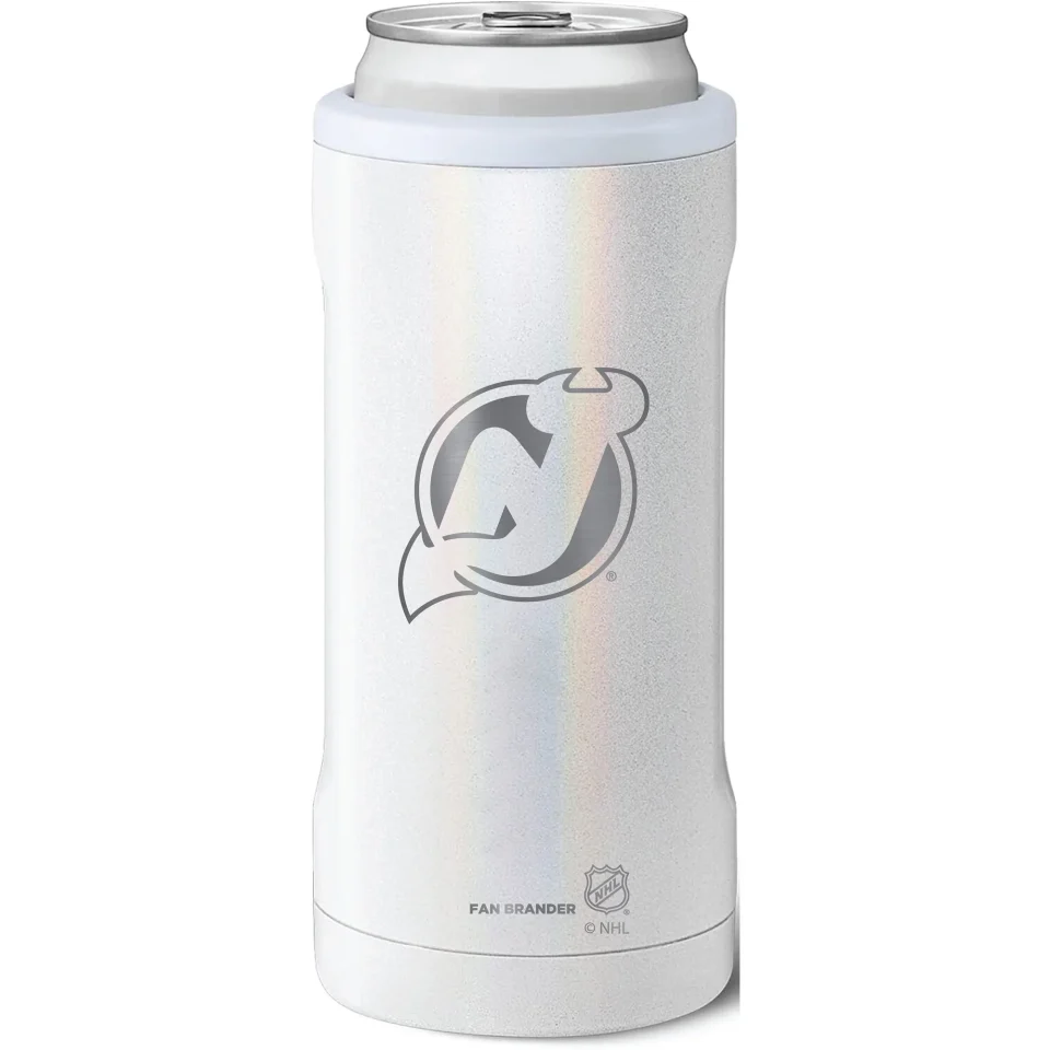 Upgraded Long-Lasting New Jersey Devils 12oz. Hopsulator Slim Can Cooler