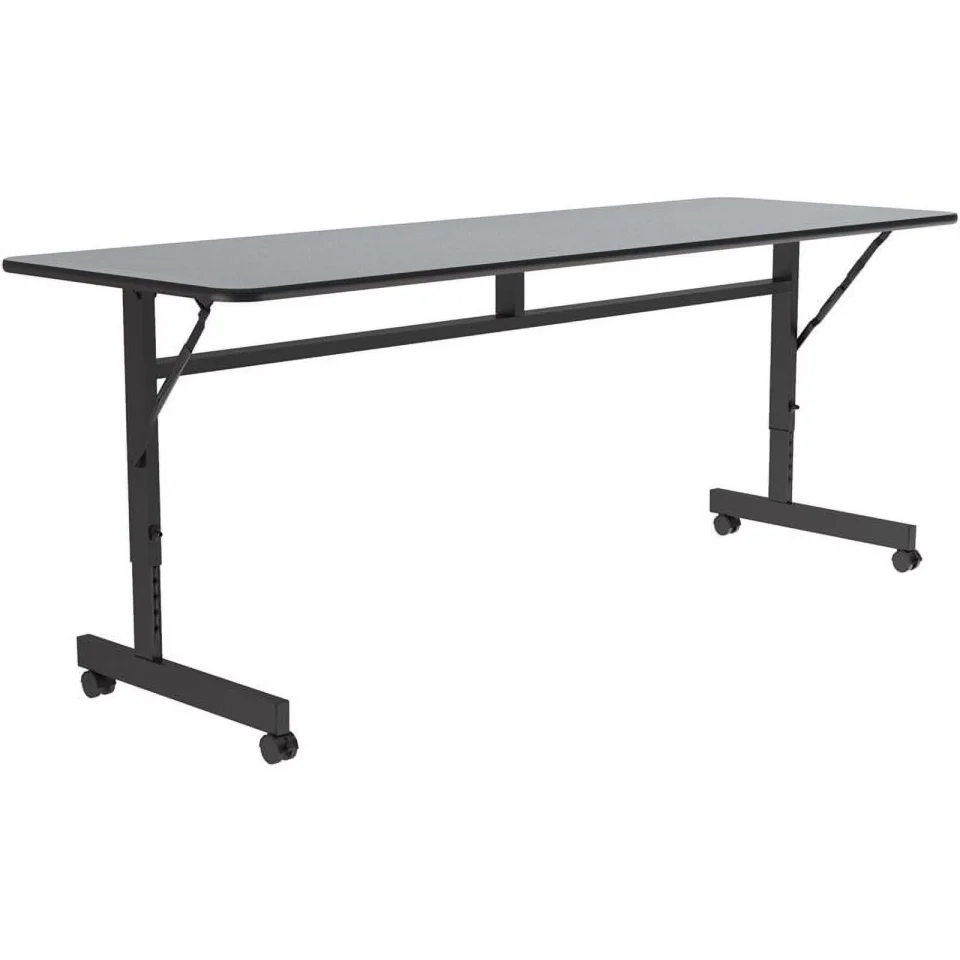 Lightweight Correll 24W x 60D Econline Flip Top Tables in Gray Granite