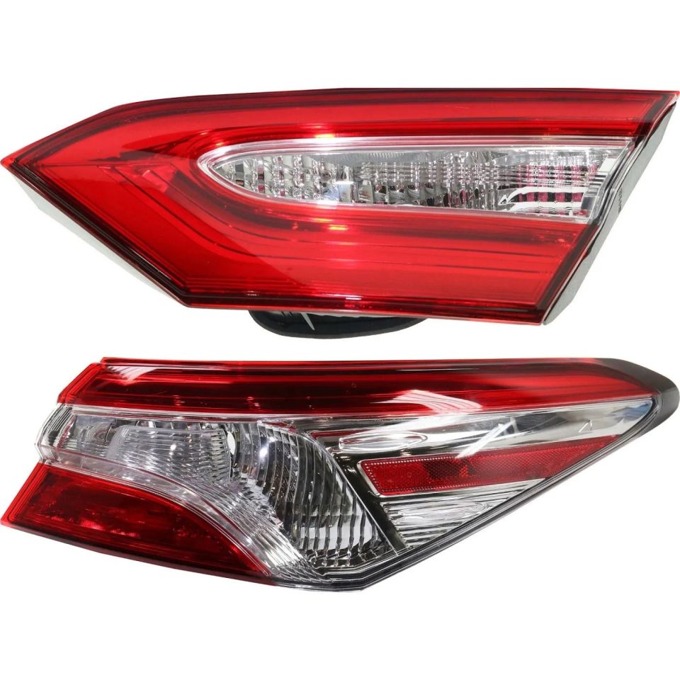 Non-Toxic Tail Light Set For 2018-2019 Toyota Camry Left Right Inner Outer Halogen CAPA