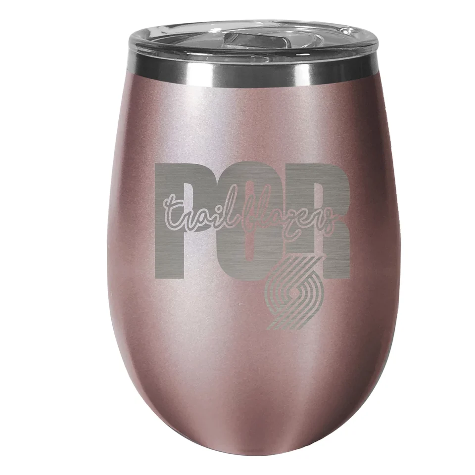 Stainless Steel Cleaning Portland Trail Blazers 10oz. Rose Gold Wine Tumbler